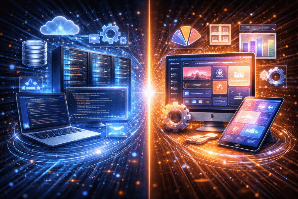 back end vs front end web development​