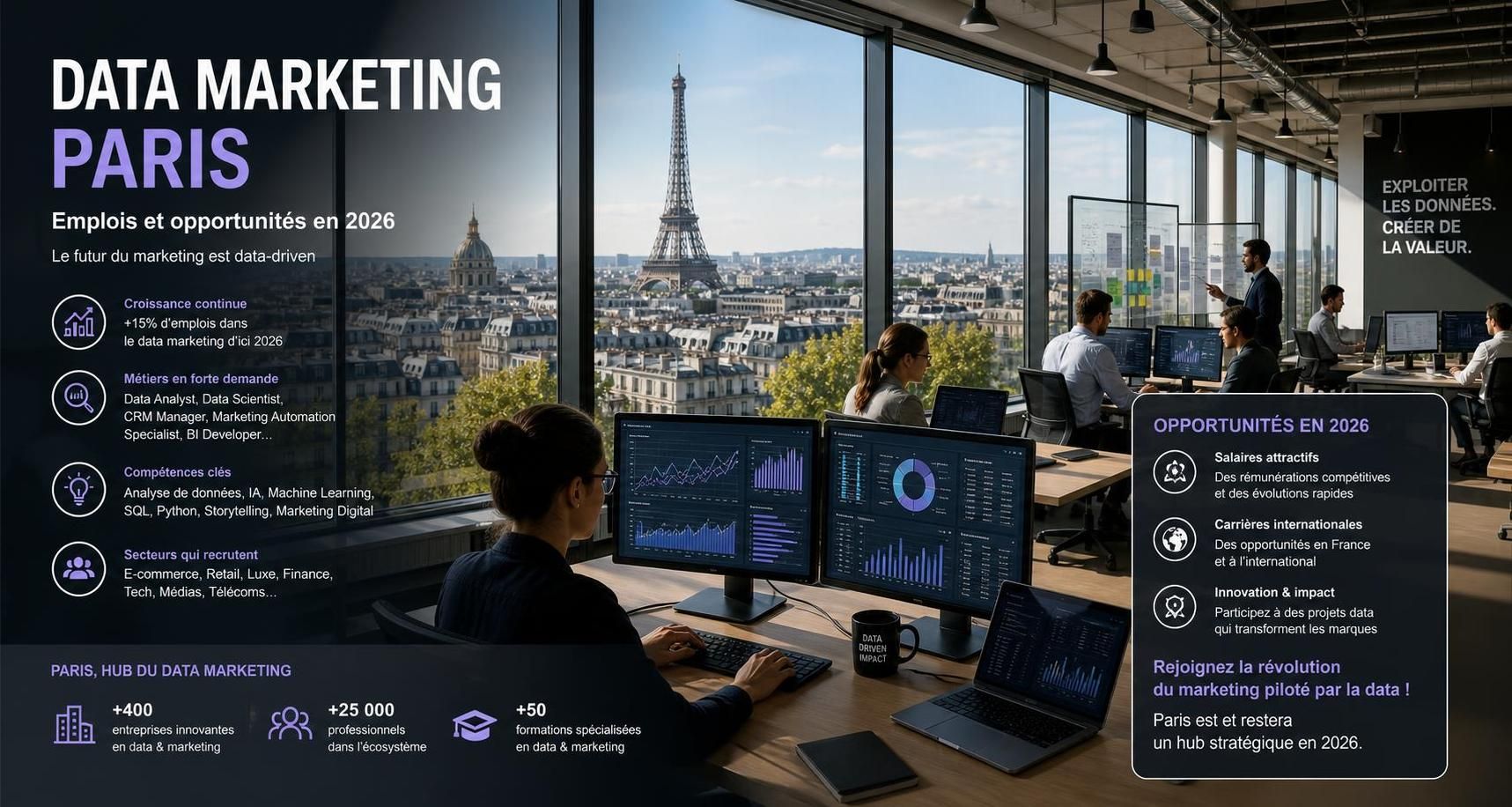 Data marketing Paris jobs, salaries and career opportunities in 2026