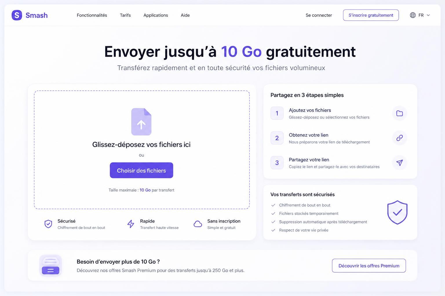 Envoyer fichier 10 Go gratuitement 
