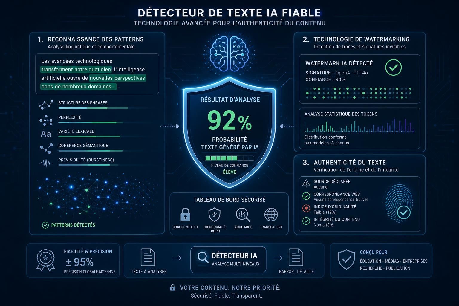 Reliable AI text detector comparison showing tools used to identify AI-generated content in 2026