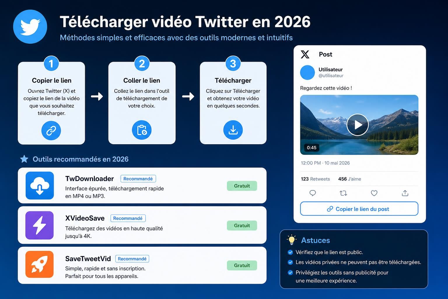 découvrez les méthodes simples et efficaces pour télécharger des vidéos twitter en 2026. guide pratique pour sauvegarder vos contenus préférés facilement.