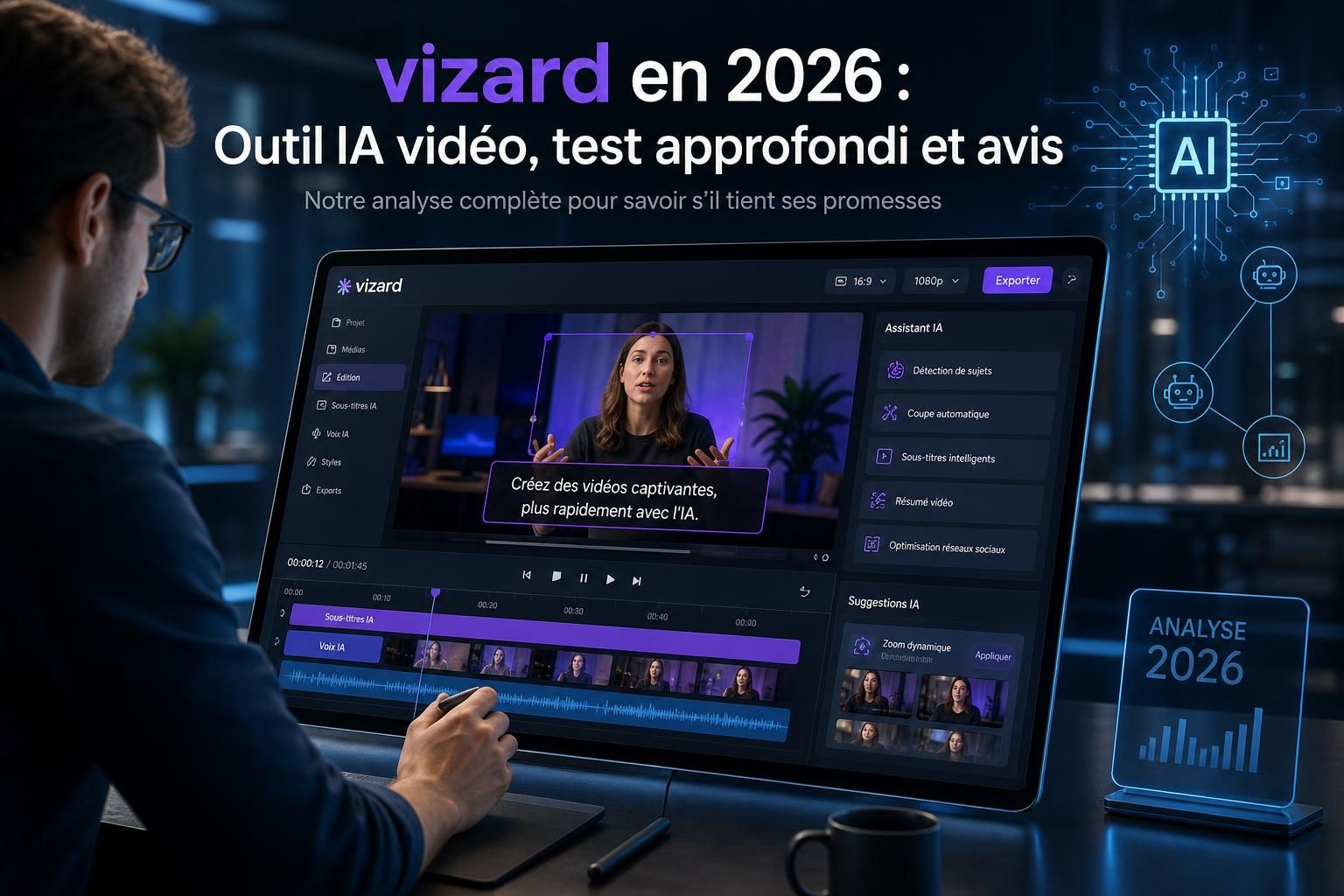 dĂ©couvrez si vizard, l'outil vidĂ©o alimentĂ© par l'ia, mĂ©rite vraiment d'ĂȘtre utilisĂ© en 2026 grĂące Ă notre analyse complĂšte de ses fonctionnalitĂ©s et performances.