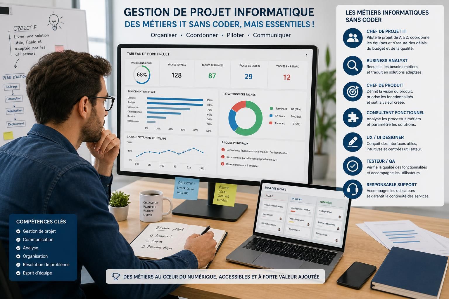 découvrez 12 métiers du numérique accessibles sans compétences en programmation. explorez des carrières en informatique sans coder et trouvez votre voie dans le digital dès aujourd'hui.